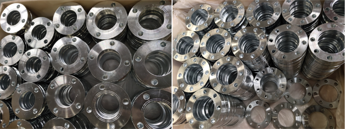 1800pcs Galvanized En1092 নকল টাইপ 01A Pn10 প্লেট পাইপ ফ্ল্যাঞ্জগুলি সম্পন্ন হয়েছে!